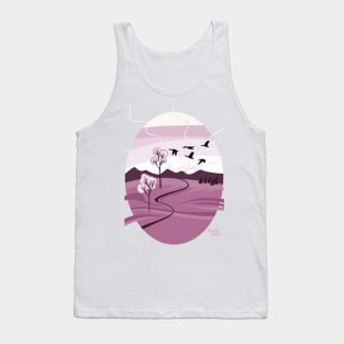 Purple Autumn migration Tank Top